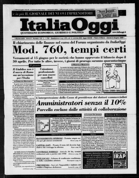 Italia oggi : quotidiano di economia finanza e politica